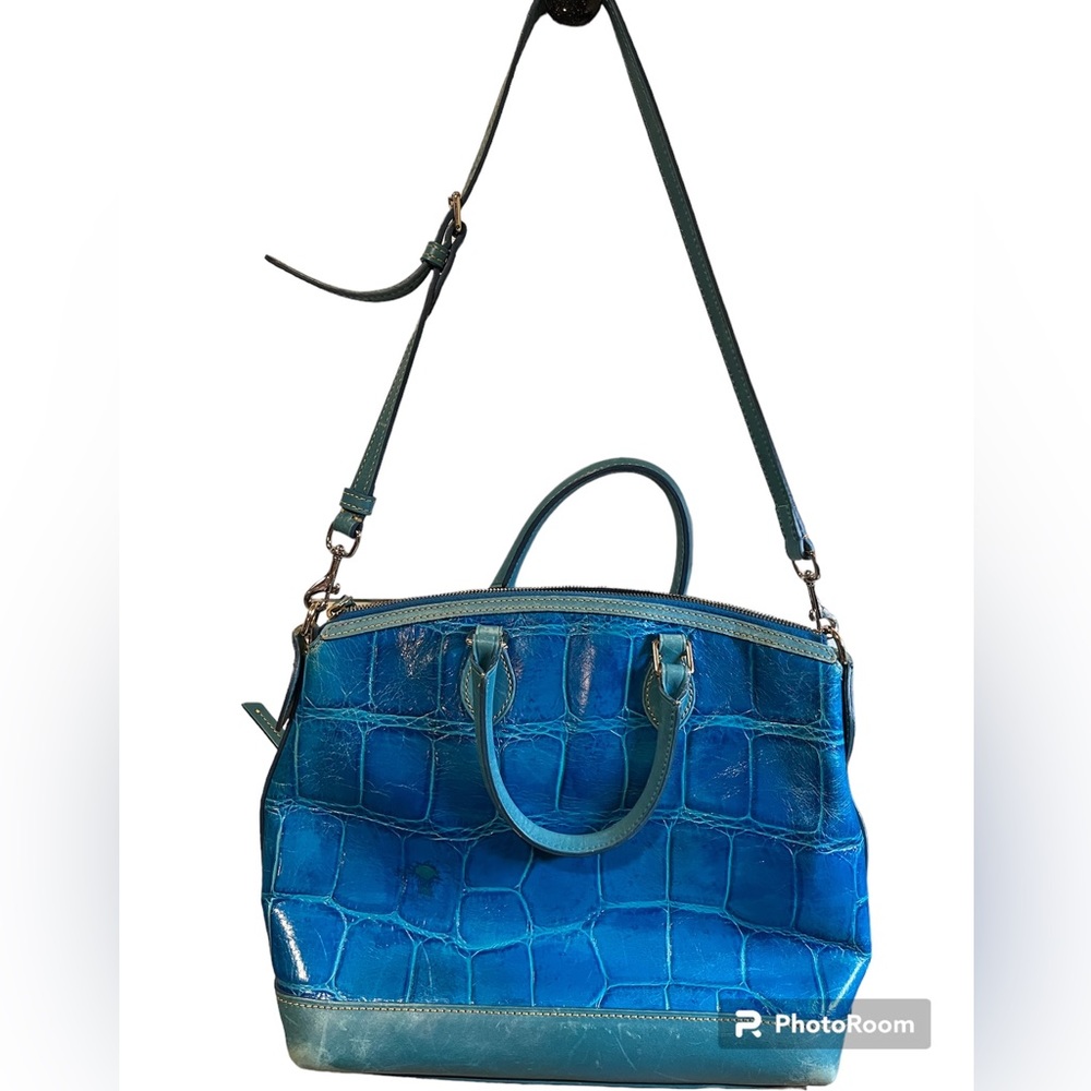 Dooney & Bourke Dillen Blue Aqua Satchel - Picture 2 of 13